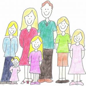 Раскраска семья для детей 5 6 лет #32 #147881