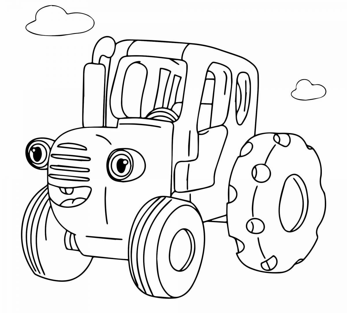 Синий трактор для детей 2 3 лет #1