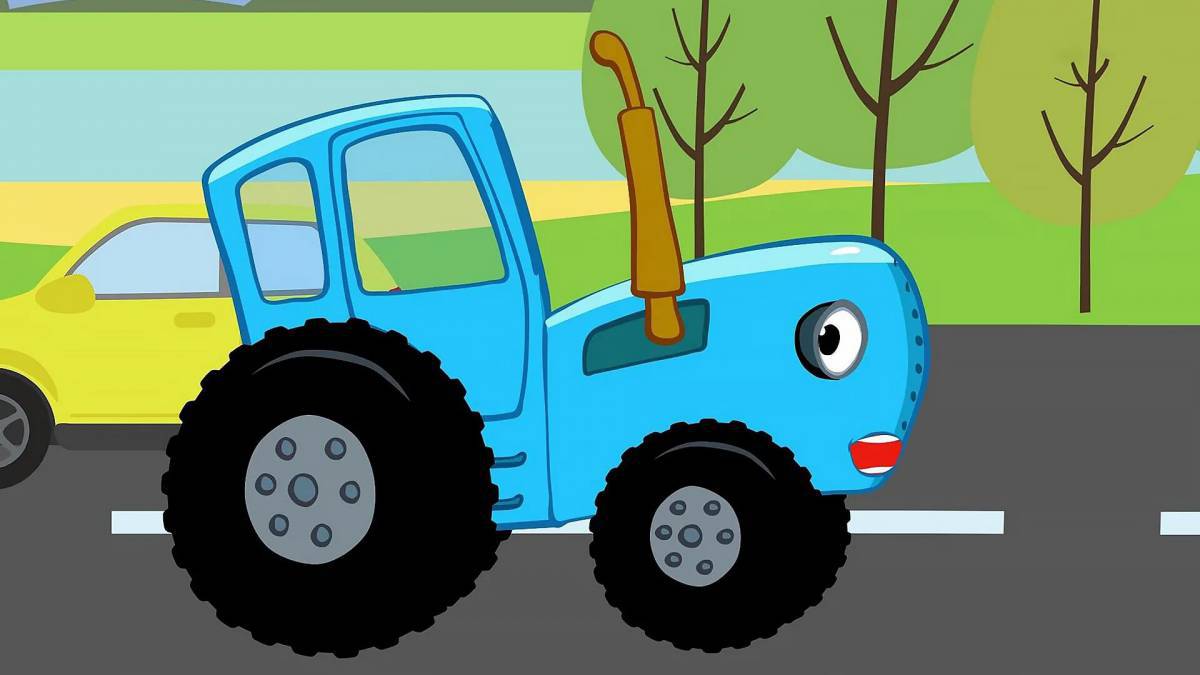Синий трактор для детей 2 3 лет #31