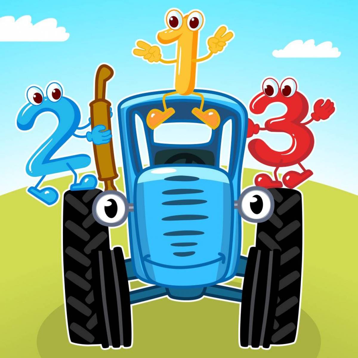 Синий трактор для детей 2 3 лет #35