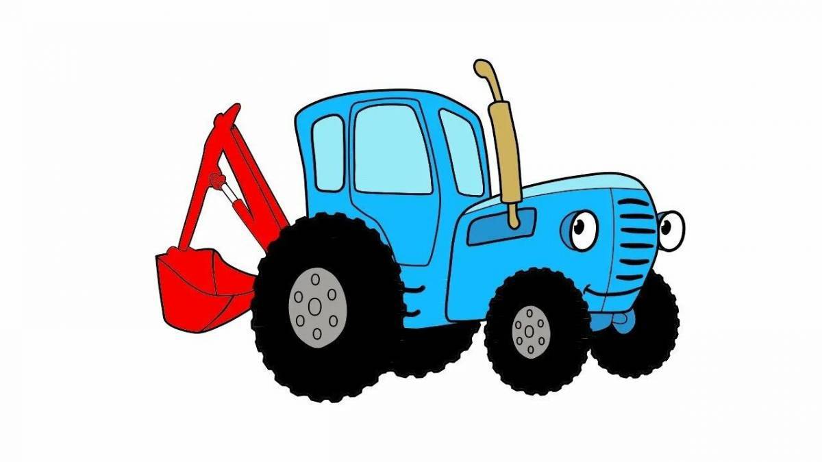 Синий трактор для детей 3 4 лет #3