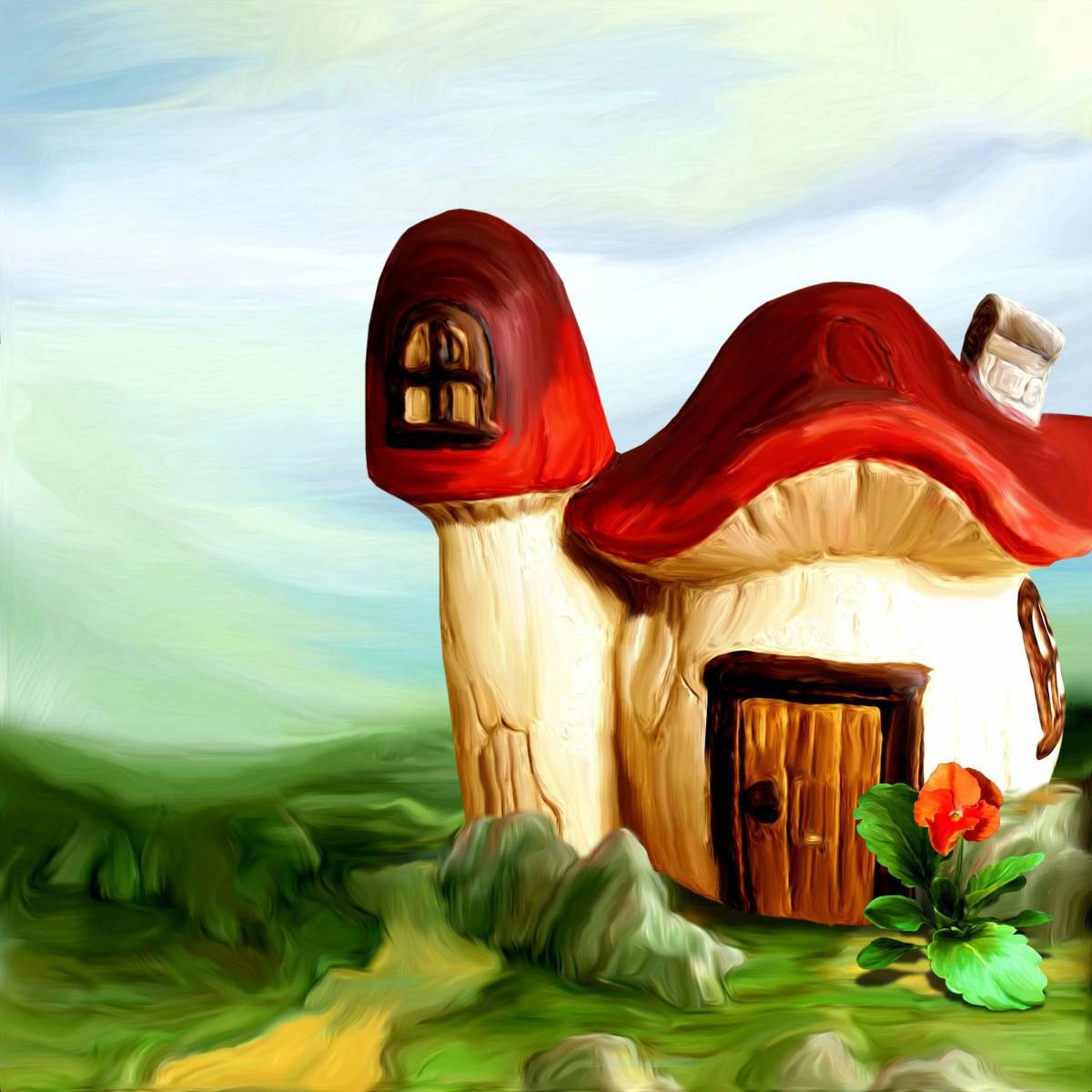 Игрушка «Сказочный домик на лужайке»