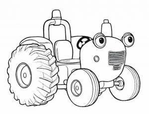 Раскраска синий трактор для детей 2 3 лет #27 #148811