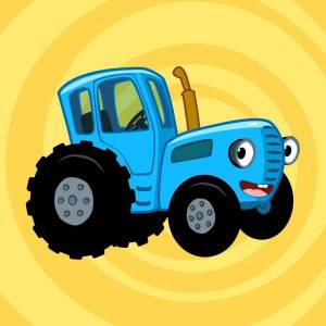 Раскраска синий трактор для детей 3 4 лет #5 #148826