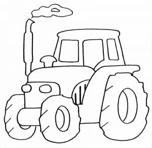 Раскраска синий трактор для детей 3 4 лет #8 #148829