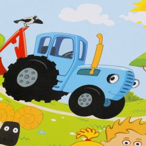 Раскраска синий трактор для детей 3 4 лет #25 #148846