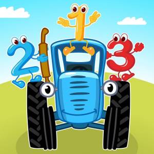 Раскраска синий трактор игра #15 #148912