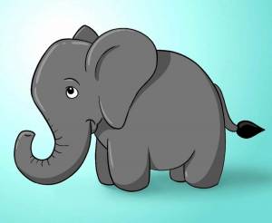 Раскраска слон картинка для детей #6 #151319