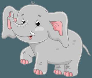 Раскраска слон картинка для детей #22 #151335