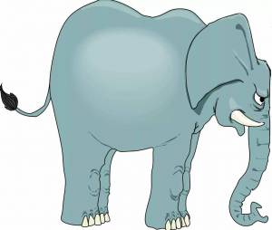 Раскраска слон картинка для детей #23 #151336
