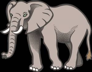 Раскраска слон картинка для детей #34 #151347