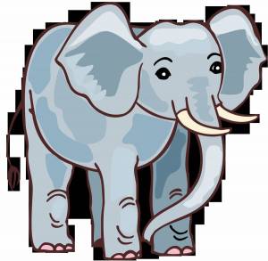 Раскраска слон картинка для детей #35 #151348
