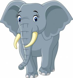Раскраска слон картинка для детей #36 #151349