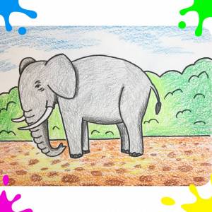 Раскраска слон куприн #16 #151365