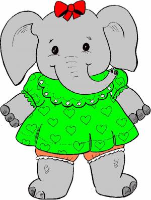 Раскраска слоник для детей #26 #151477