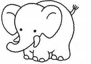 Раскраска слоник для детей 3 4 лет #19 #151502