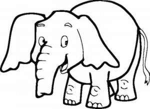 Раскраска слоник для детей 3 4 лет #20 #151503