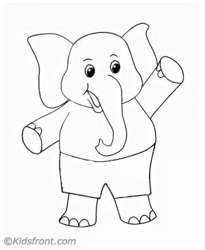 Раскраска слоник для детей 3 4 лет #25 #151508