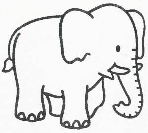 Раскраска слоник для детей 3 4 лет #26 #151509