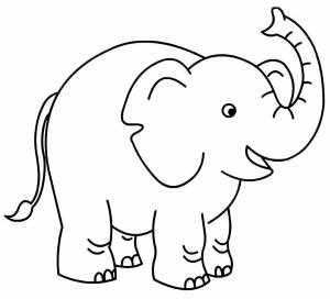 Раскраска слоник для детей 3 4 лет #28 #151511