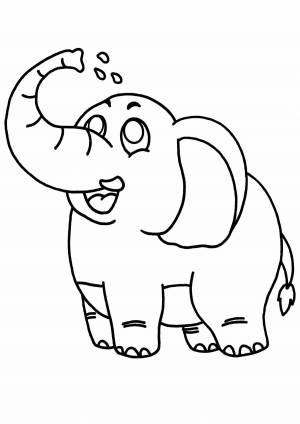 Раскраска слоник для детей 3 4 лет #32 #151515