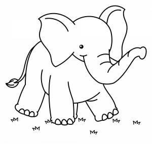 Раскраска слоник для детей 3 4 лет #34 #151517