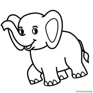 Раскраска слоник для детей 3 4 лет #35 #151518