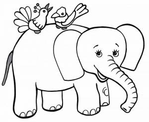 Раскраска слоник для детей 3 4 лет #38 #151521