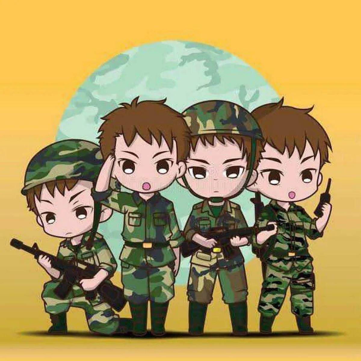 Спецназ для детей. Спецназ мультики 9. Army Kids рисунок. Армия кавайный рисунок. День спецназа дети вектор.