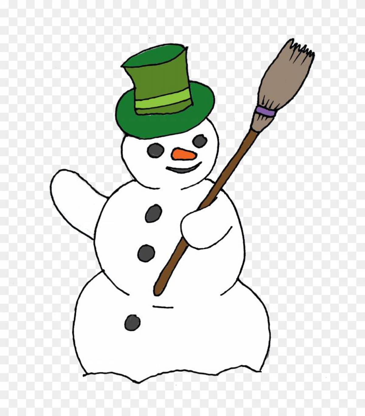 Снеговик рисунок #17