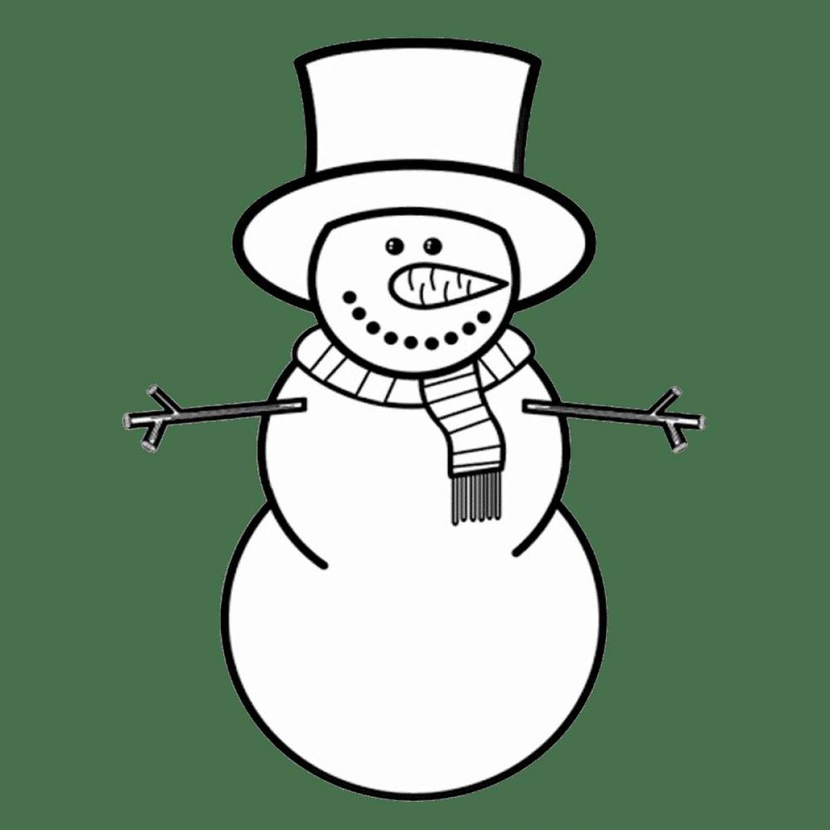 Снеговик рисунок #31