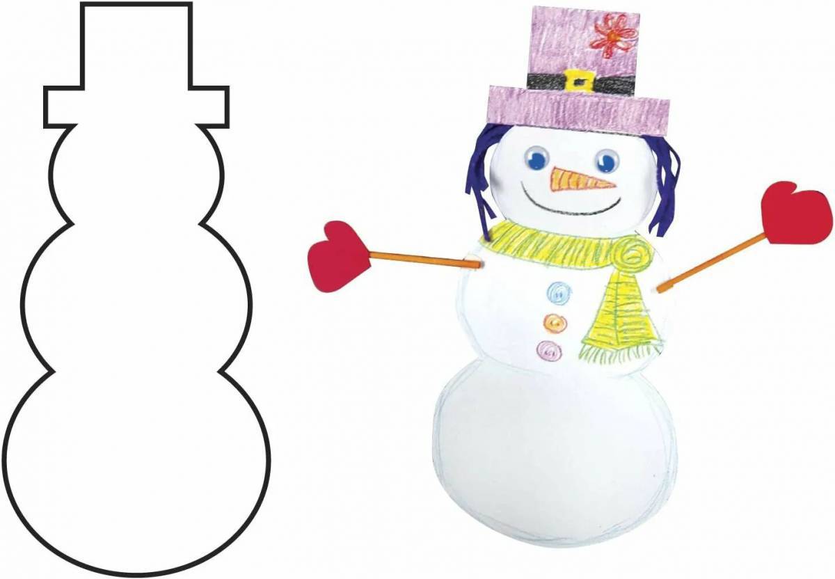 Снеговика для детей 4 5 лет #10