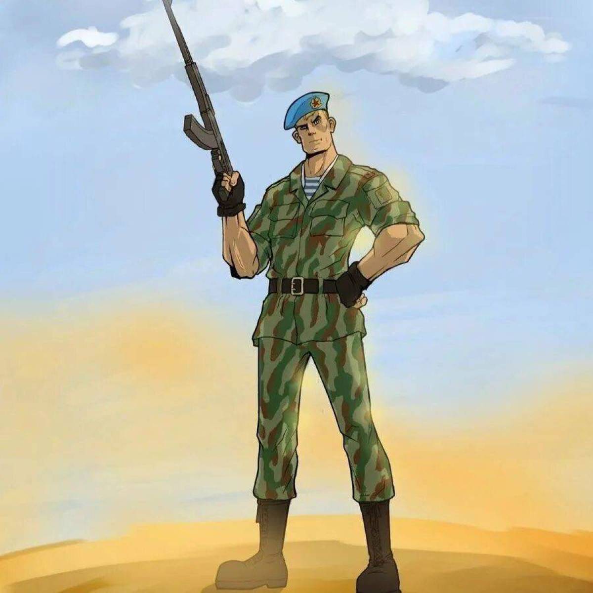 Солдат рисунок #30
