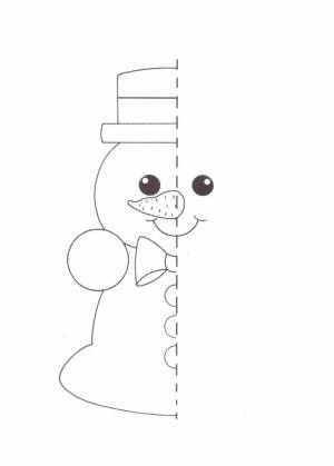 Раскраска снеговик для детей 5 6 лет #30 #152597