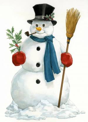 Раскраска снеговик рисунок #6 #152677
