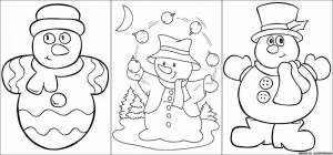 Раскраска снеговика для детей 4 5 лет #4 #152713