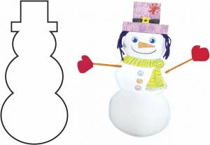 Раскраска снеговика для детей 4 5 лет #10 #152719