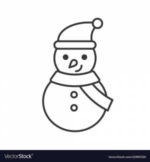 Раскраска снеговика для детей 4 5 лет #11 #152720
