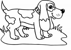 Раскраска собачка для детей 3 4 лет #7 #153632