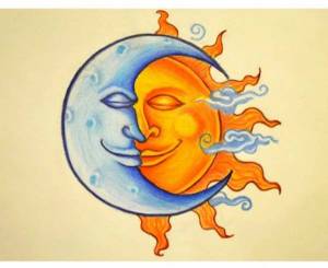 Раскраска солнце и луна #30 #154710
