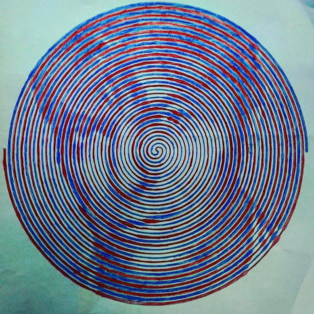 Спиральный рисунок из фотографии раскраску #15