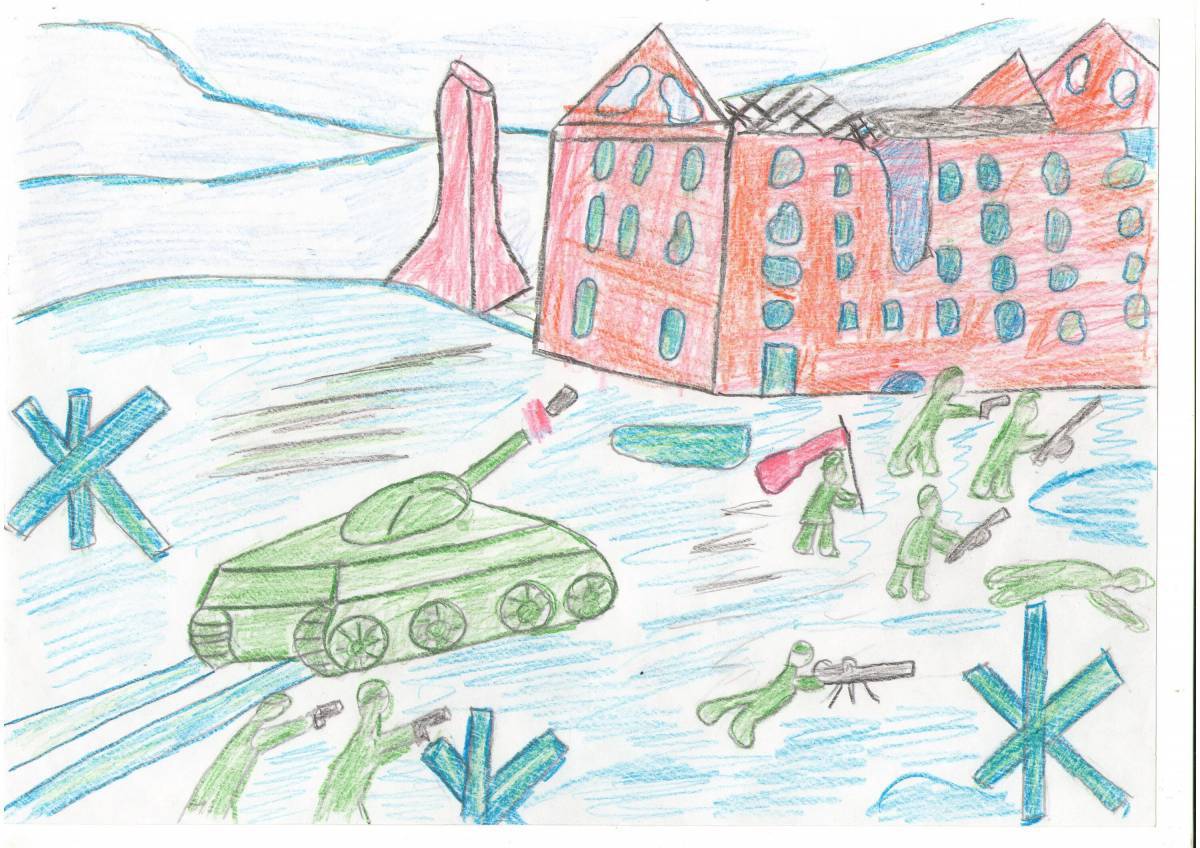 Сталинградская битва рисунок #33