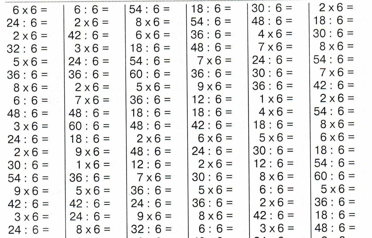 Таблица умножения и деления 3 класс #36