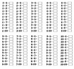 Раскраска таблица умножения на 2 и 3 тренажер для 2 класса #9 #159257