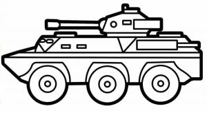 Раскраска танк для детей 3 4 лет #1 #159477