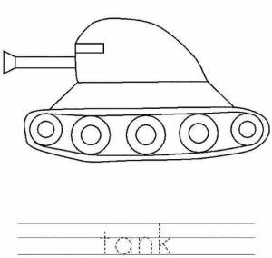 Раскраска танк для детей 3 4 лет #8 #159484