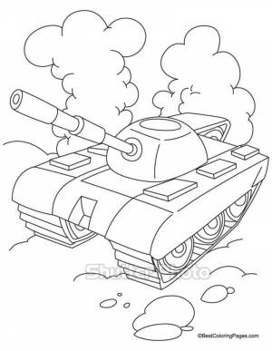 Раскраска танк для детей 3 4 лет #19 #159495