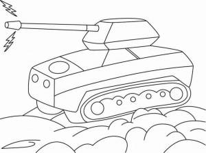 Раскраска танк для детей 3 4 лет #23 #159499