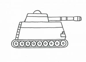 Раскраска танк для детей 3 4 лет #28 #159504