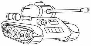 Раскраска танк для детей 5 6 лет #13 #159528